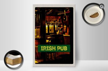 Panneau en bois voyage 20x30cm Irlande pub Irish pub beer 2