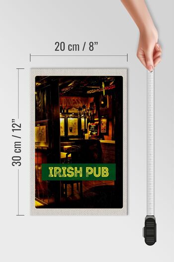 Panneau en bois voyage 20x30cm Irlande pub Irish pub beer 4