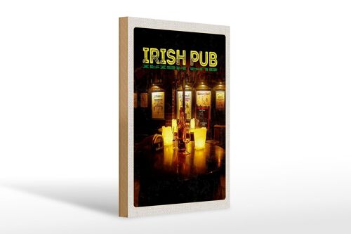Holzschild Reise 20x30cm Irland Irisches Pub Wein Alkohol