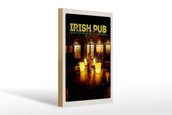 Panneau en bois voyage 20x30cm, Irlande, Pub irlandais, vin, alcool 1