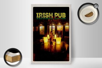 Panneau en bois voyage 20x30cm, Irlande, Pub irlandais, vin, alcool 2