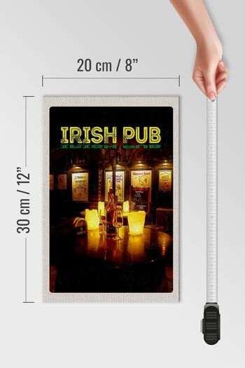 Panneau en bois voyage 20x30cm, Irlande, Pub irlandais, vin, alcool 4