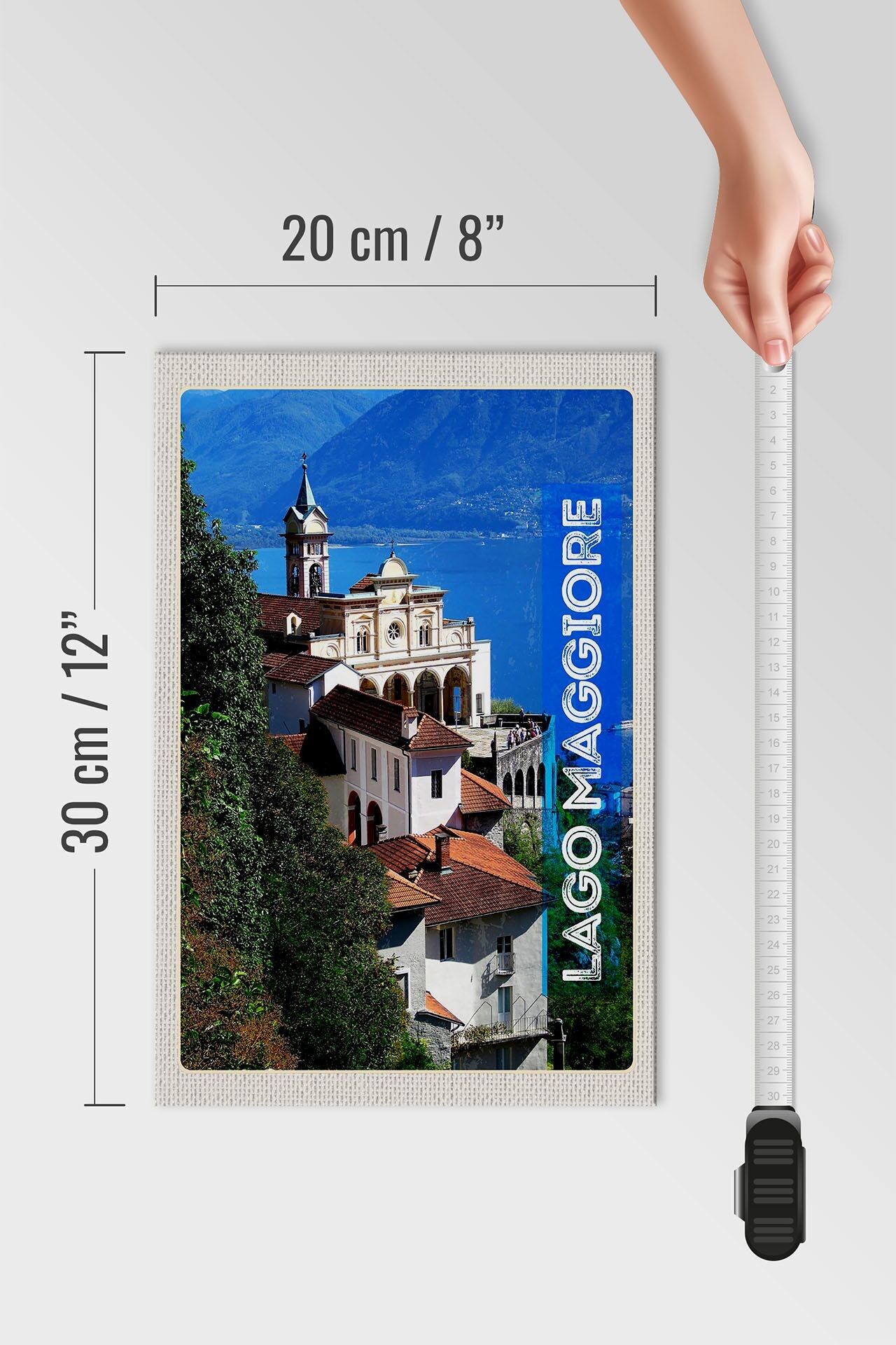 Buy wholesale Wooden sign travel 20x30cm Lago Maggiore view sea city