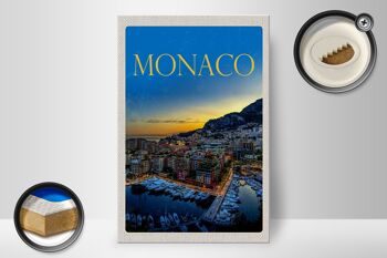 Panneau en bois voyage 20x30cm Monaco France yacht luxe 2