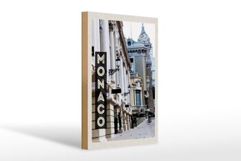 Panneau en bois voyage 20x30cm Monaco France attractions 1