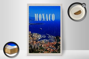 Panneau en bois voyage 20x30cm Monaco France Europe Voyage 2