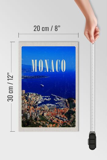 Panneau en bois voyage 20x30cm Monaco France Europe Voyage 4