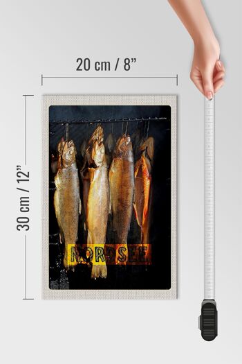 Panneau en bois voyage 20x30cm friandises pour poissons de la mer du Nord 4