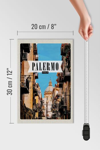 Panneau en bois voyage 20x30cm Architecture de Palerme Italie 4