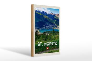 Panneau en bois voyage 20x30cm pcs. Moritz Autriche Ausblich Voyage 1