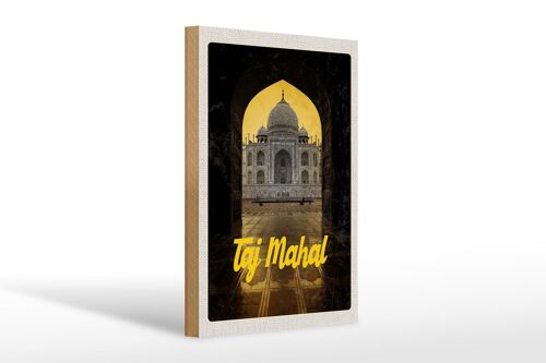 Holzschild Reise 20x30cm Indien Islam Taj Mahal Kultur