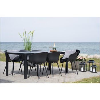 Roda Dining Chair - Chaise en noir avec pieds noirs 8
