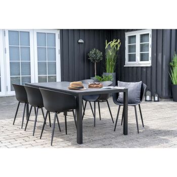 Roda Dining Chair - Chaise en noir avec pieds noirs 9