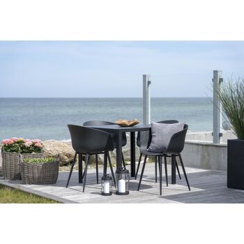 Roda Dining Chair - Chaise en noir avec pieds noirs 10