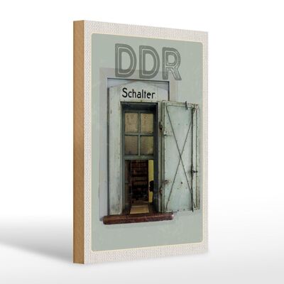 Cartel de madera viaje 20x30cm Berlín Alemania Dictadura de la RDA