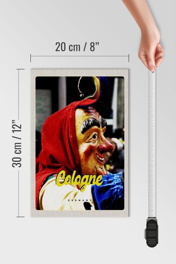Panneau en bois voyage 20x30cm cadeau de déguisement carnaval de Cologne 4