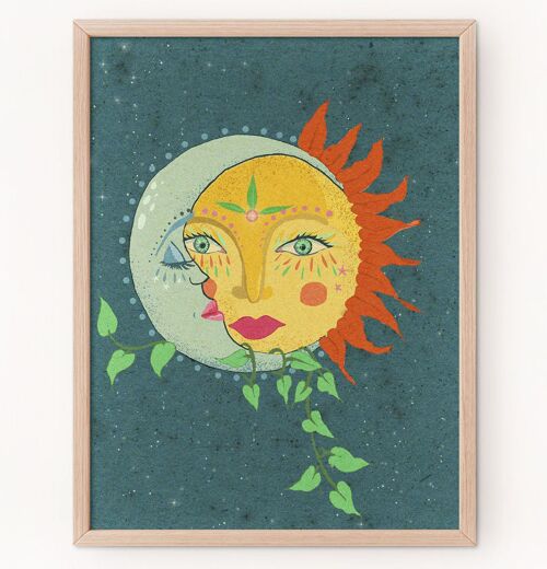 GICLÉE PRINT  A4 | The Sun and the Moon