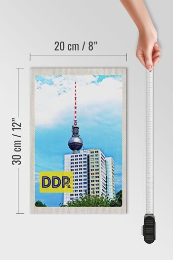 Panneau en bois voyage 20x30cm Berlin Trip Tour TV GDR 4
