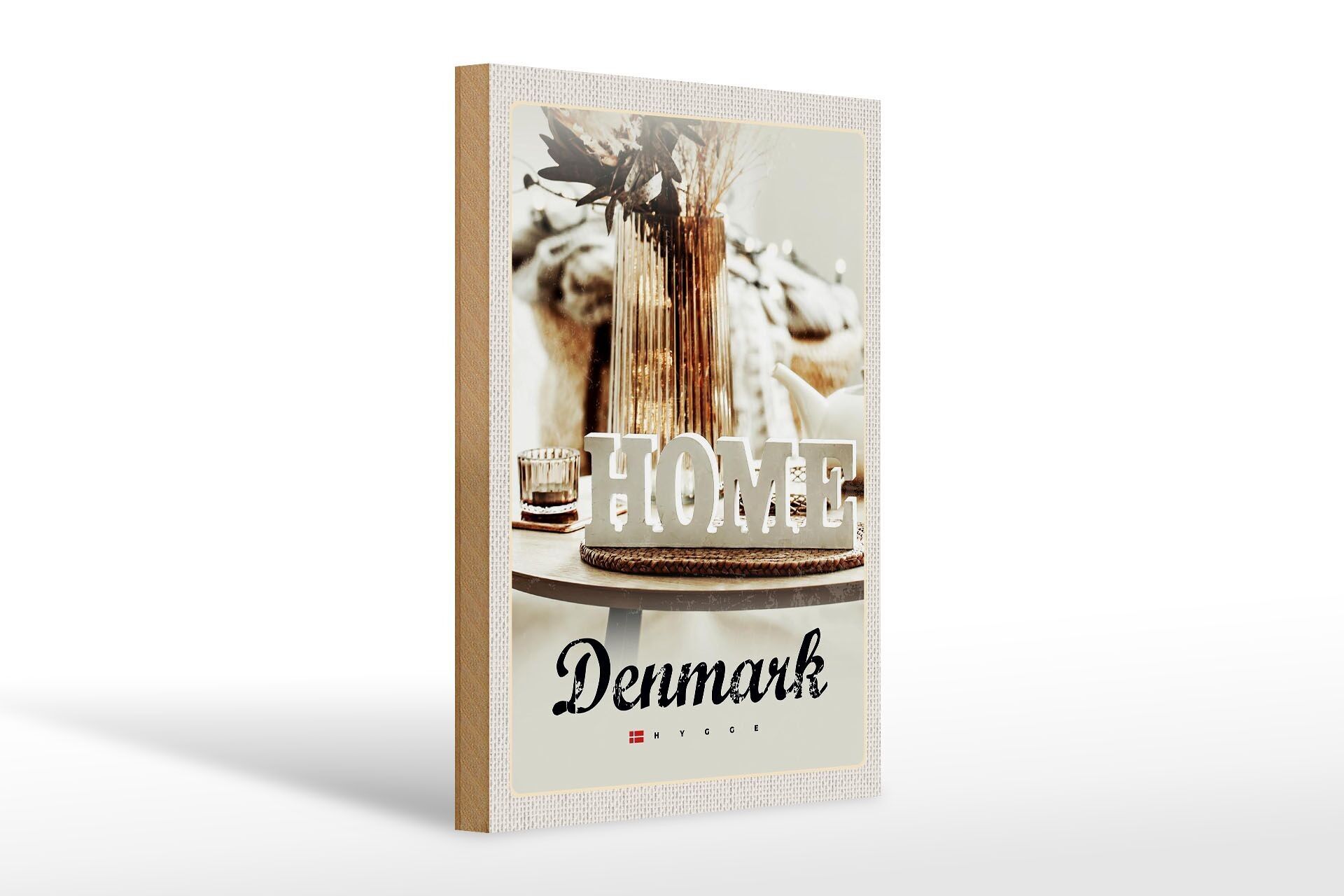 Holzschild Reise 20x30cm Dänemark Wohnung Dekoration Home