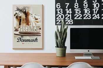 Panneau en bois voyage 20x30cm, décoration d'appartement danois, maison 3