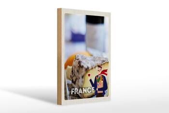 Panneau en bois voyage 20x30cm France fromage Emmentaler 1