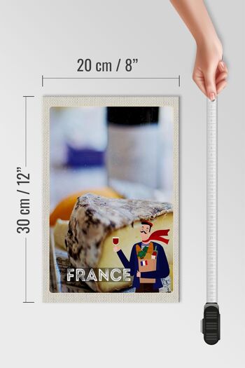Panneau en bois voyage 20x30cm France fromage Emmentaler 4