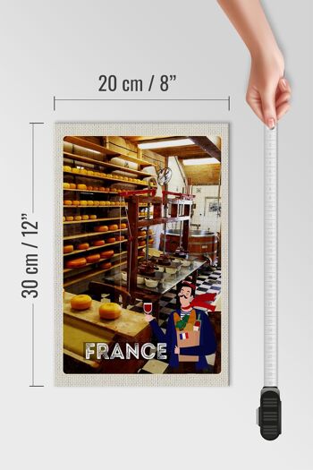 Panneau en bois voyage 20x30cm France production machine à fromage 4