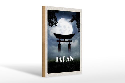 Holzschild Reise 20x30cm Japan Shinto Miyajima Kuktur