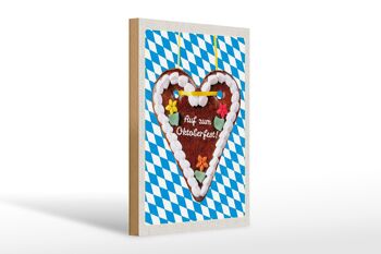 Panneau en bois voyage 20x30cm célébration du pain d'épice de l'Oktoberfest de Munich 1