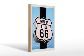 Panneau en bois voyage 20x30cm Amérique USA Arizona Road Route 66 1