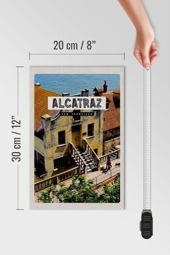 Panneau en bois voyage 20x30cm Alcatraz San Fancisco vacances à la mer 4