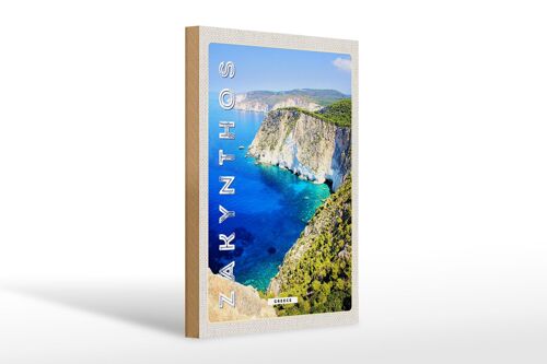 Holzschild Reise 20x30cm Zakynthos Greece Griechenland Meer