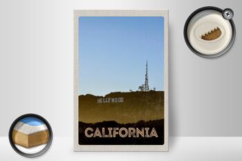Panneau en bois voyage 20x30cm California America Hollywood Star 2