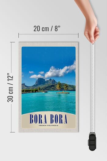 Panneau en bois voyage 20x30cm Île de Bora Bora Polynésie 4