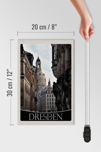 Panneau en bois voyage 20x30cm Architecture de Dresde cadeau de vacances 4