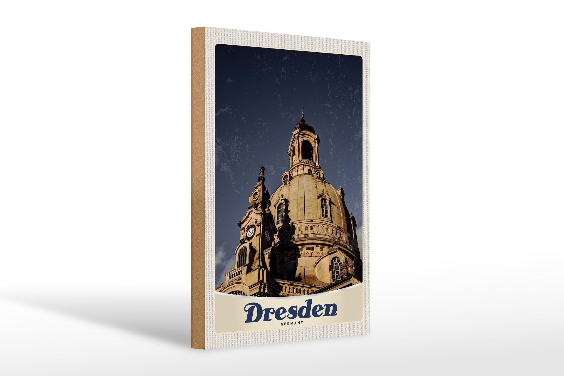 Holzschild Reise 20x30cm Dresden Kunst Mittelalter