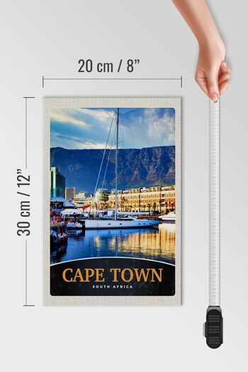 Panneau en bois voyage 20x30cm Cape Town Afrique du Sud Yacht Sea 4