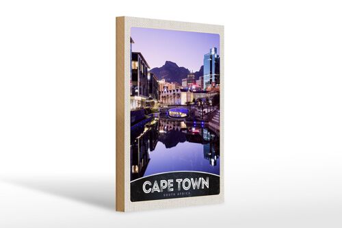 Holzschild Reise 20x30cm Kapstadt Südafrika Stadt Luxus