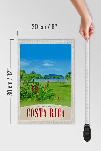 Panneau en bois voyage 20x30cm Costa Rica plage Amérique Centrale 4