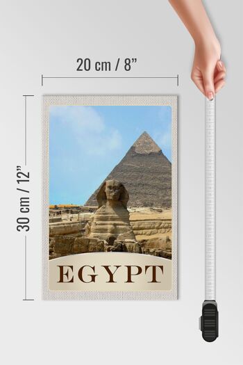 Panneau en bois voyage 20x30cm Egypte Afrique pyramide désert vacances 4