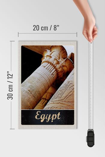 Panneau en bois voyage 20x30cm Egypte Afrique symboles pyramide 4