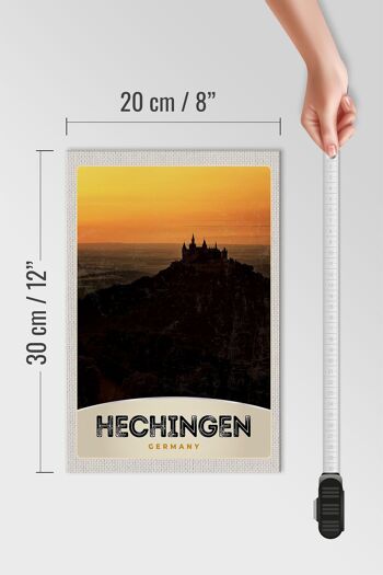 Panneau en bois voyage 20x30cm Château de Hechingen Hohenzoller vacances 4