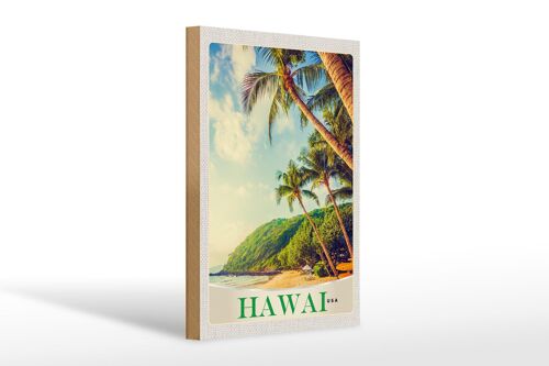 Holzschild Reise 20x30cm Hawai USA Amerika Insel Strand Meer