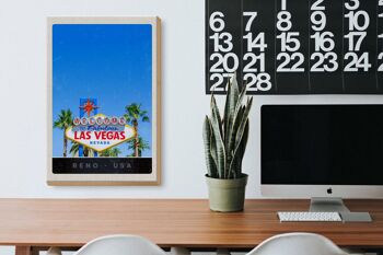 Panneau en bois voyage 20x30cm Las Vegas Nevada Amérique USA Casino 3