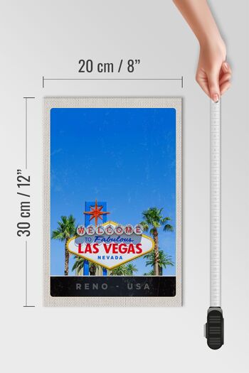 Panneau en bois voyage 20x30cm Las Vegas Nevada Amérique USA Casino 4
