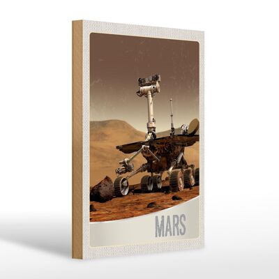 Holzschild Reise 20x30cm Weltalt Mars Rover Curiosity