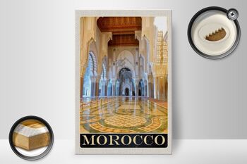 Panneau en bois voyage 20x30cm Maroc Afrique Médina Mosquée vacances 2