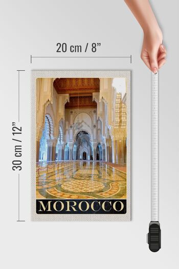 Panneau en bois voyage 20x30cm Maroc Afrique Médina Mosquée vacances 4