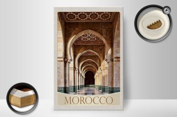 Panneau en bois voyage 20x30cm Maroc Afrique Médina Mosquée Couloir 2