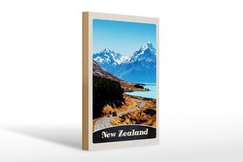 Panneau en bois voyage 20x30cm Nouvelle-Zélande Europe vacances en ville 1